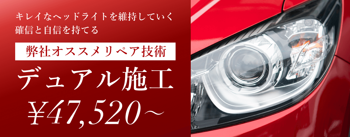ヘッドライトW施工