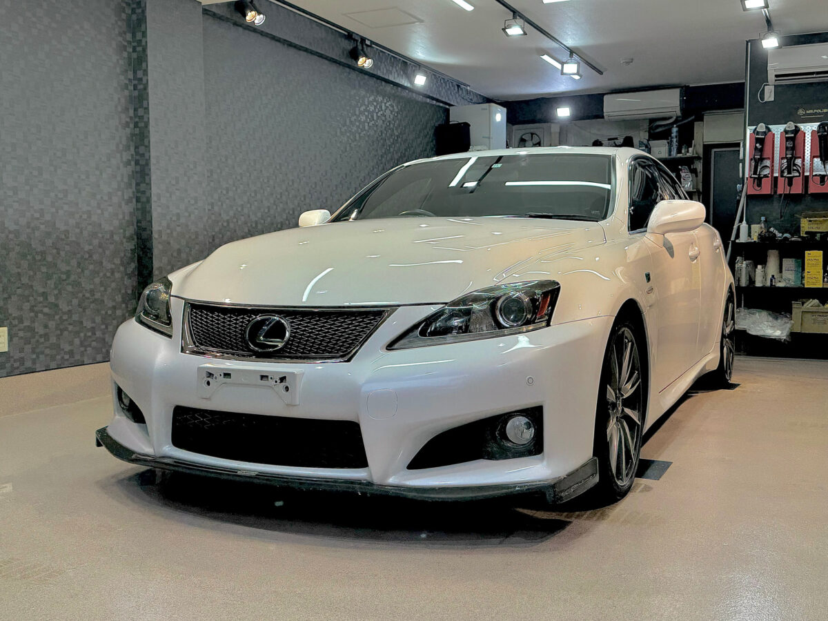 経年車 レクサスISのガラスコーティング施工車事例 / 神奈川県横浜市港南区M様より | 神奈川県横浜市のカーコーティング専門店ミスターポリッシュ