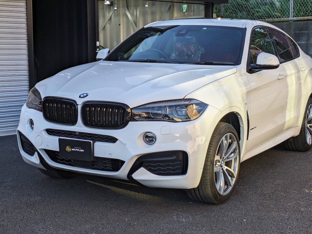 BMW X6のヘッドライトとテールランプをスモーク化!ヘッドライトスモークプロテクションフィルムとシートコーティング施工車事例/神奈川県横浜市戸塚区T様