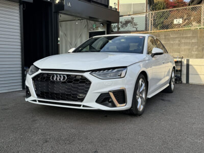 ペンキミスト除去 | 経年車 AUDI A4 のガラスコーティング施工 ／神奈川県横須賀市K様より