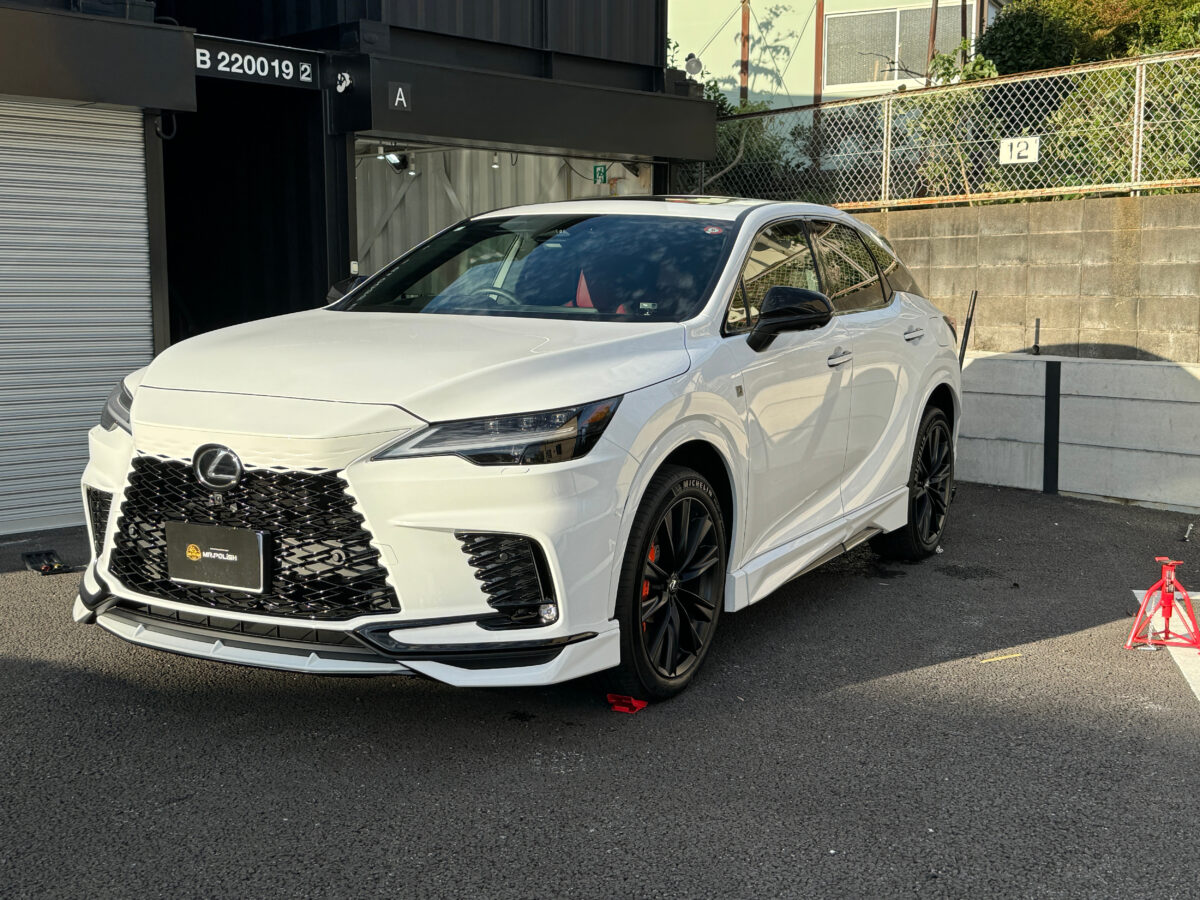 マットホイールの脱着両面コーティング | 新型車レクサス RX の施工車事例 / 千葉県市原市O様より | 横浜で車のコーティングならMr.Polishへ