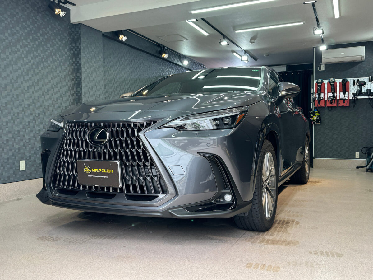 耐イオンデポジット性能の高い親水系コーティング施工車事例 | 新型車レクサスNX250 / 神奈川県横須賀市Y様より