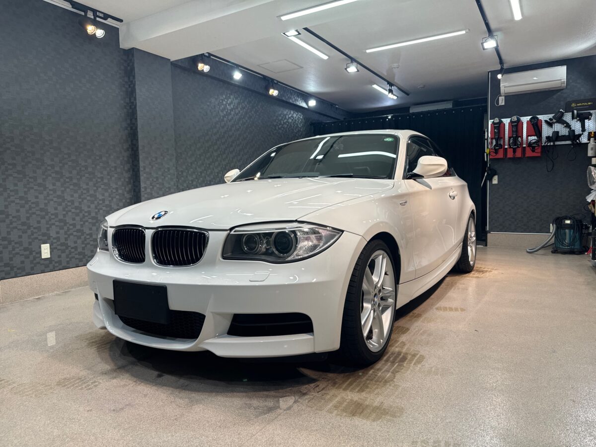 ヘッドライトのリペアとガラスコーティング | 経年車BMW 1シリーズの施工車事例 / 神奈川県横浜市青葉区Y様より