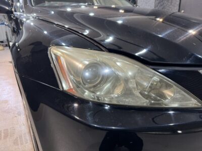 ヘッドライト研磨と保護！ レクサス ISのヘッドライトリペア施工車事例 ／ 神奈川県横浜市金沢区T様より ｜ ヘッドライトのリペアの事なら神奈川県横浜市のカーコーティング専門店ミスターポリッシュへ