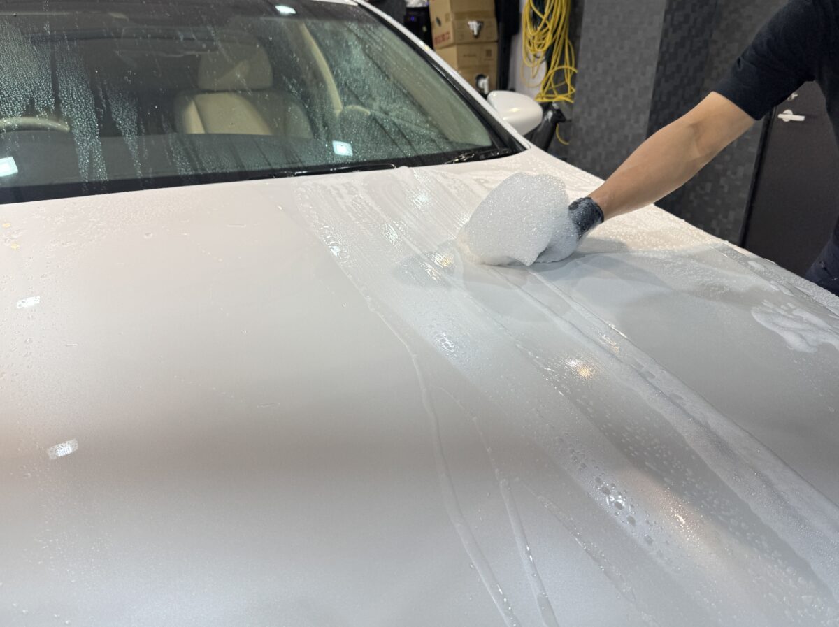 コーティング前の脱脂と洗車