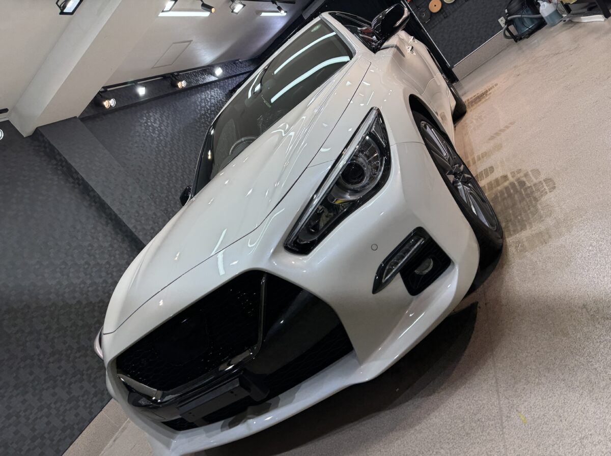 V37 スカイラインのセラミックコーティング施工が完了