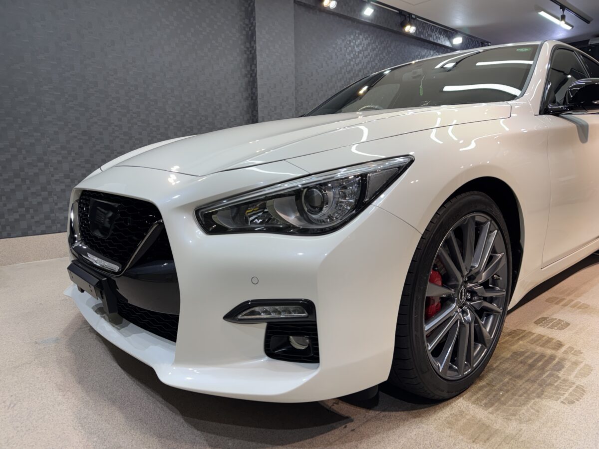 V37 スカイラインのセラミックコーティング施工が完了