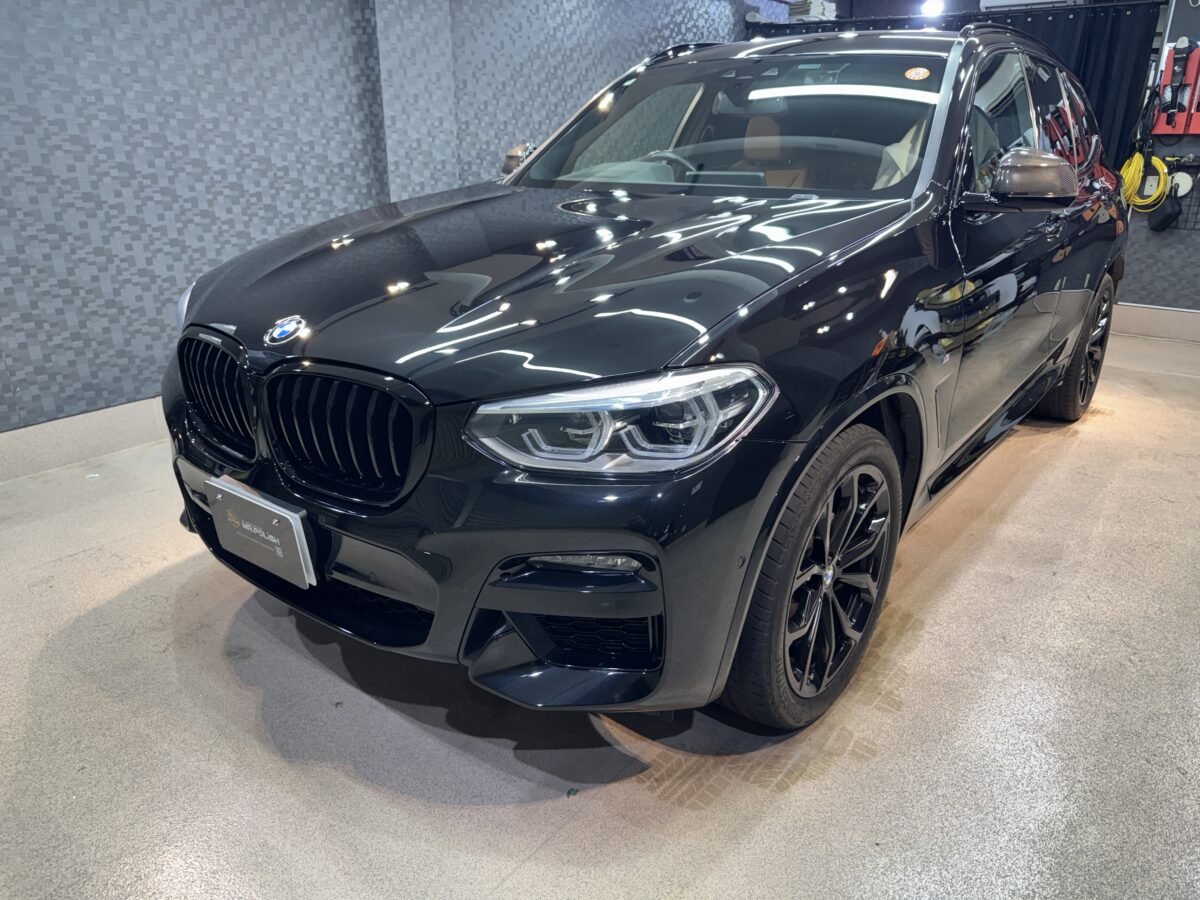 BMW X3へのセラミックコーティング二層施工が完了