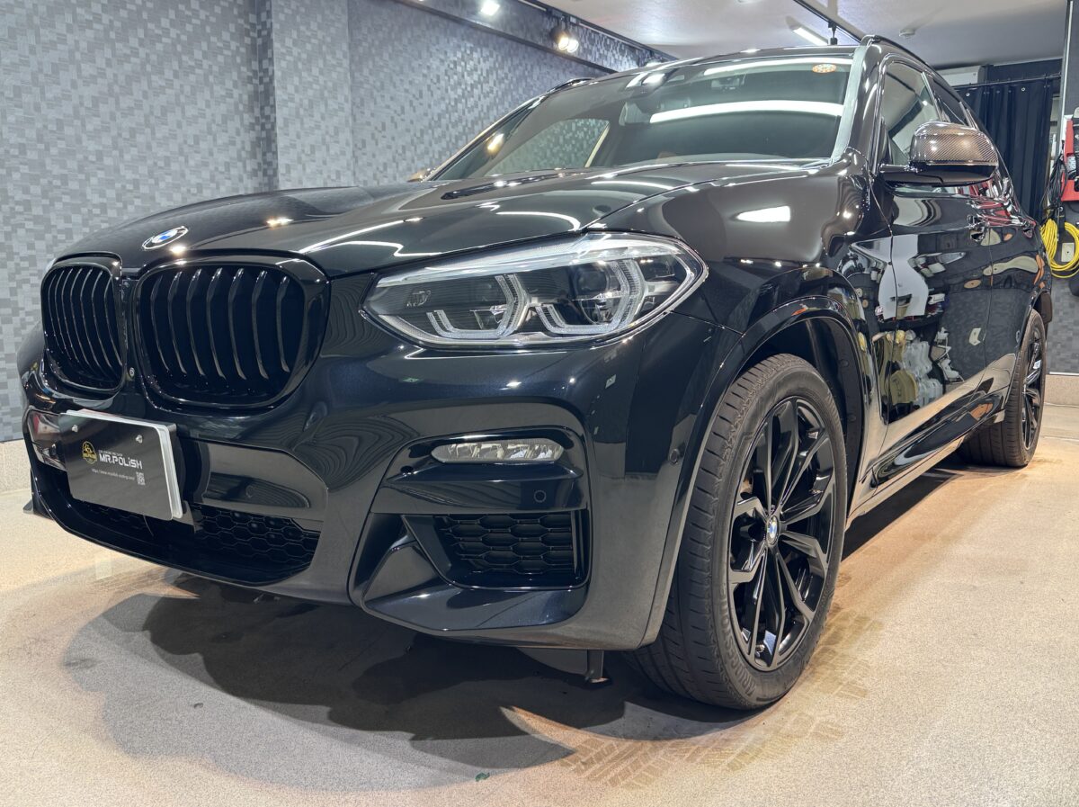 BMW X3へのセラミックコーティング二層施工が完了