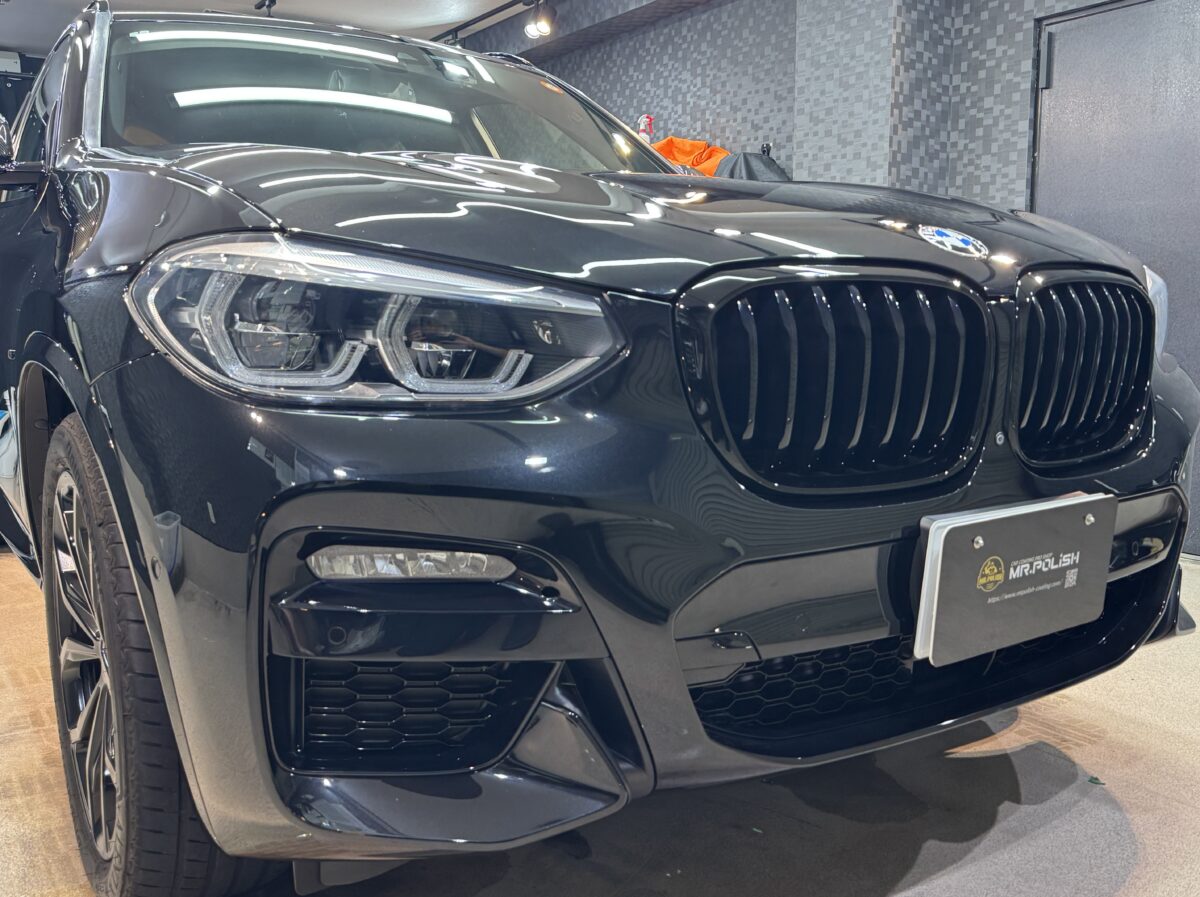 BMW X3へのセラミックコーティング二層施工が完了