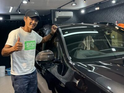 元プロテニスプレイヤー小野田倫久プロの愛車にセラミックコーティングを施工！ ｜ BMW X3へドイツ最先端セラミックコーティング二層サーブフェイスの施工事例