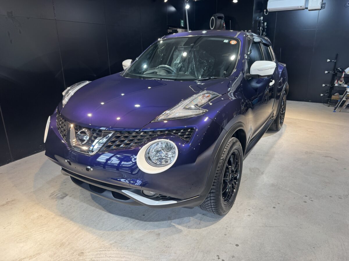 日産 ジュークへのガラスコーティング施工が完了
