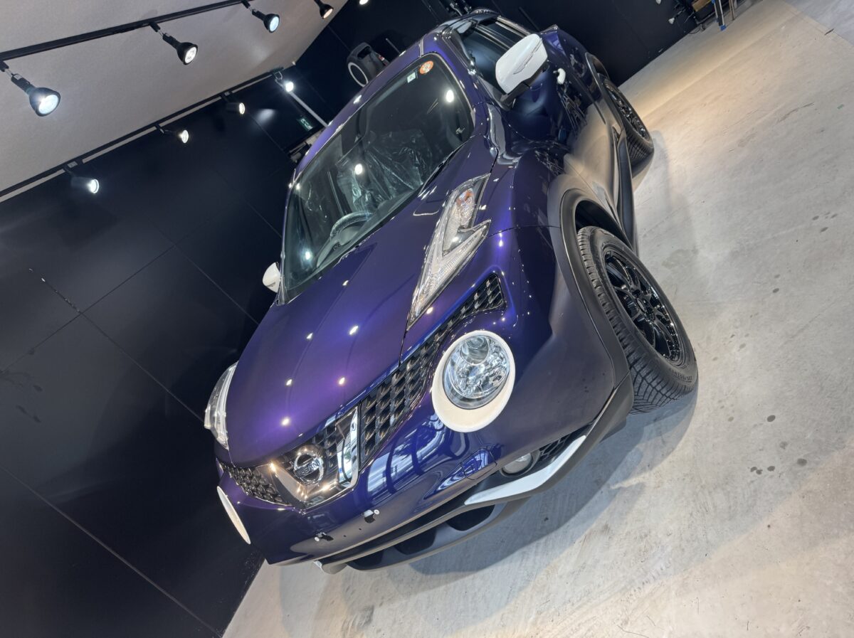 日産 ジュークへのガラスコーティング施工が完了