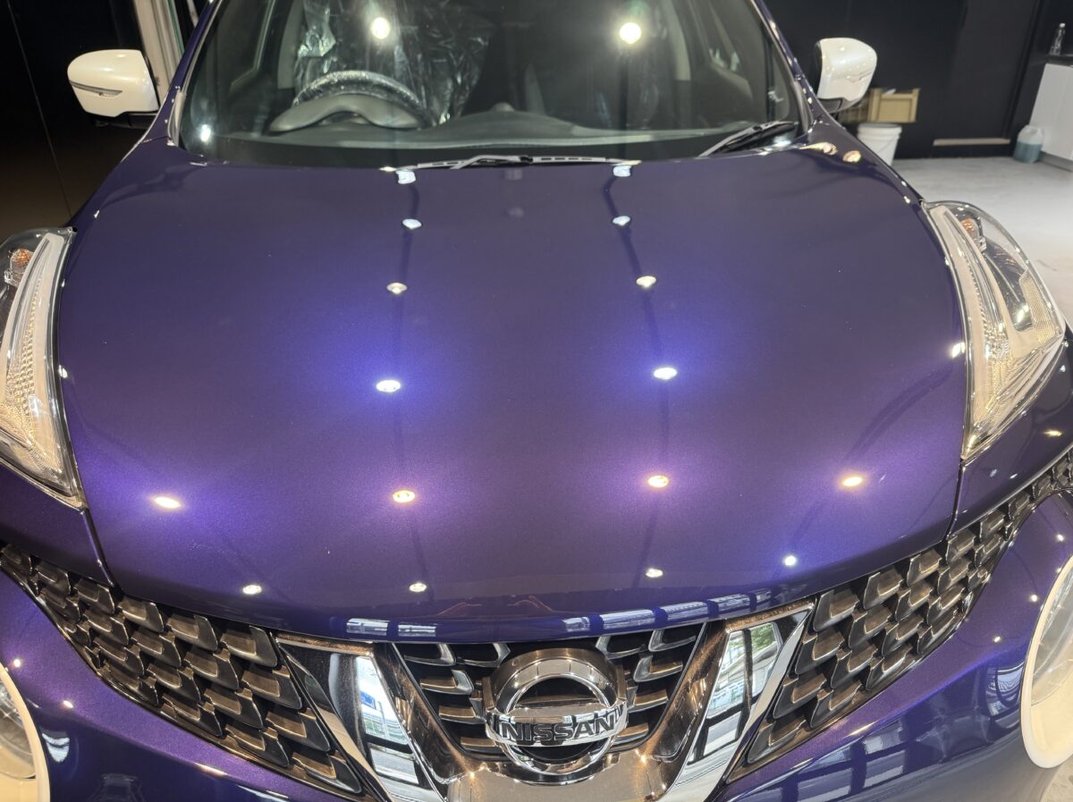 日産 ジュークへのガラスコーティング施工が完了