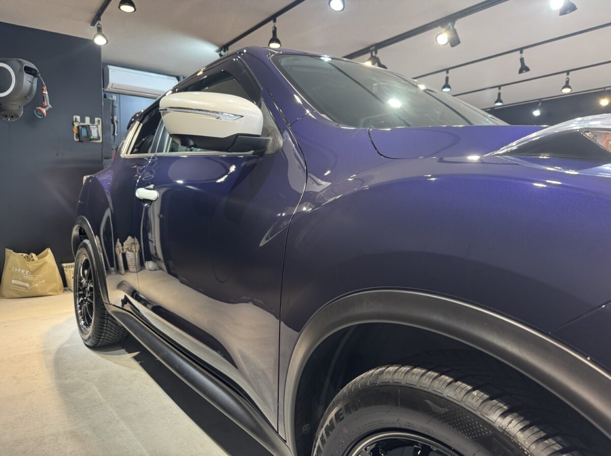 日産 ジュークへのガラスコーティング施工が完了