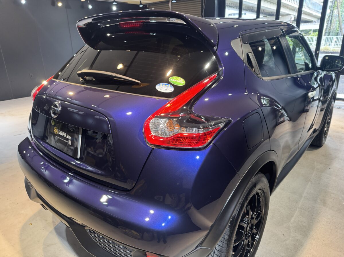 日産 ジュークへのガラスコーティング施工が完了