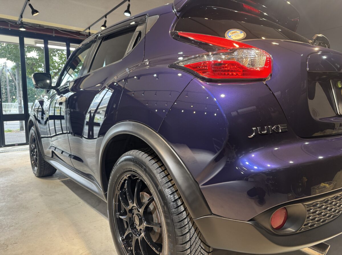 日産 ジュークへのガラスコーティング施工が完了