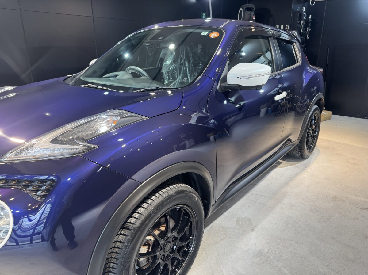 日産 ジュークへのガラスコーティング施工が完了