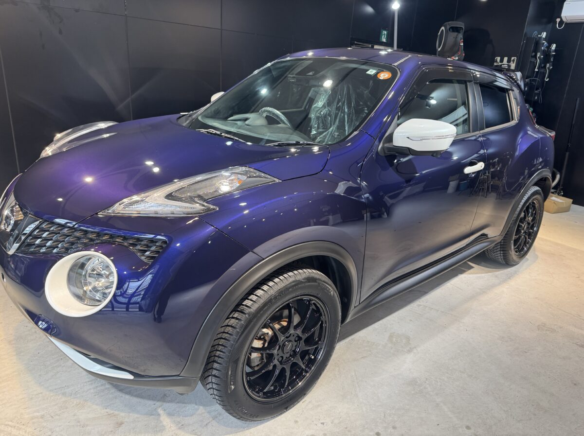 日産 ジュークへのガラスコーティング施工が完了