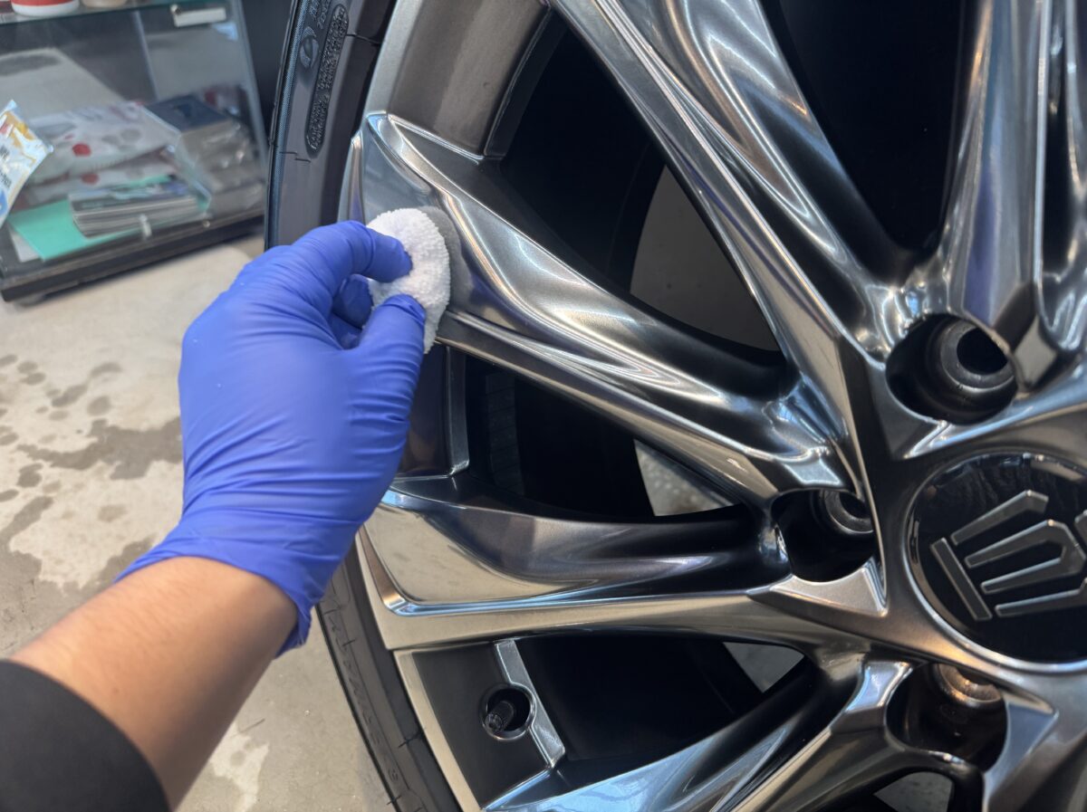 ホイール脱着両面コーティング