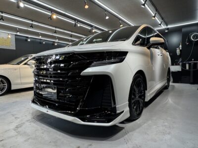 新型車トヨタ 40ヴェルファイアのセラミックコーティング二層の施工車事例 ／ 神奈川県横浜市泉区K様より