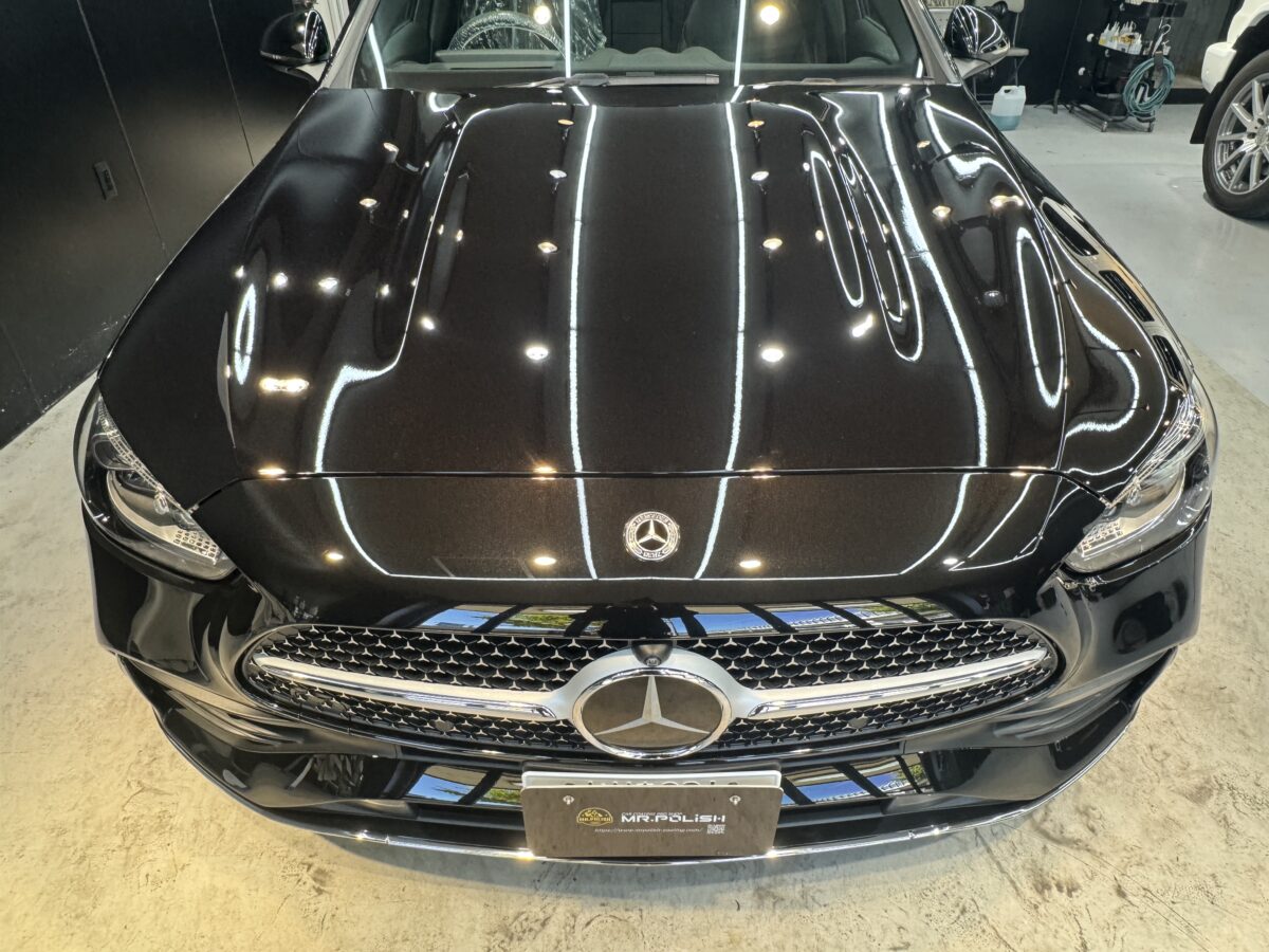 メルセデス・ベンツ Cクラスへのセラミックコーティング二層施工 完了