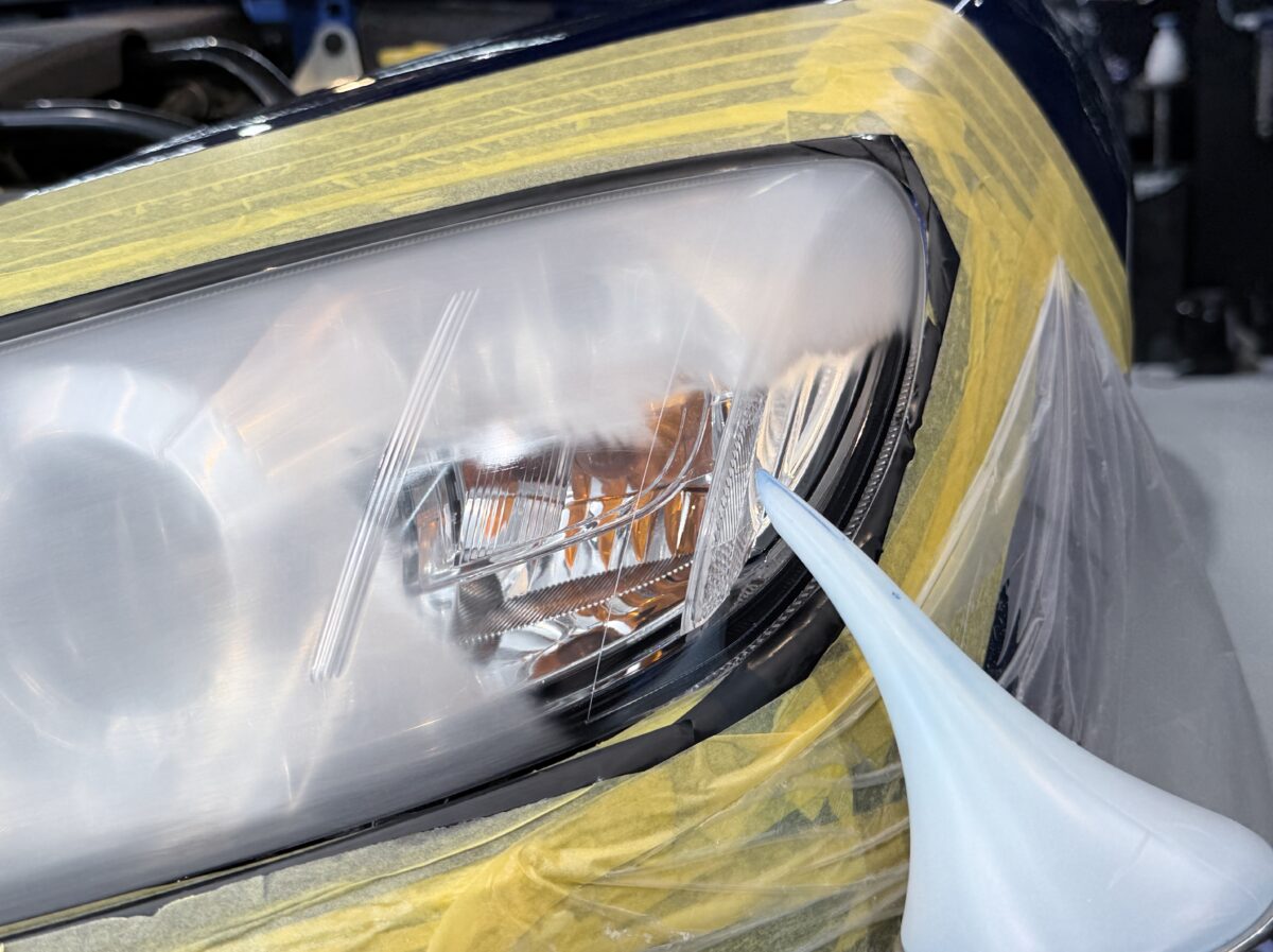 スチーマーで表面再形成（透明度復元）