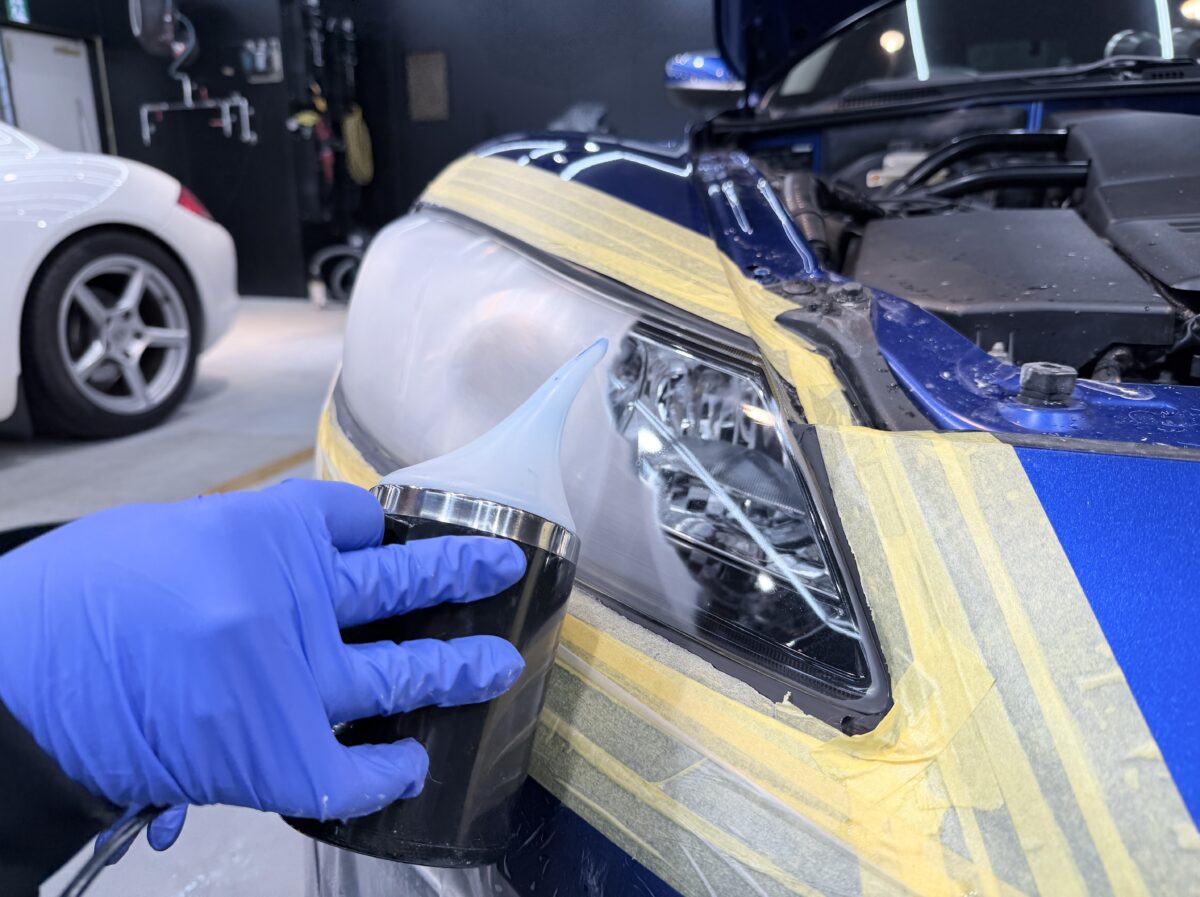 スチーマーで表面再形成（透明度復元）