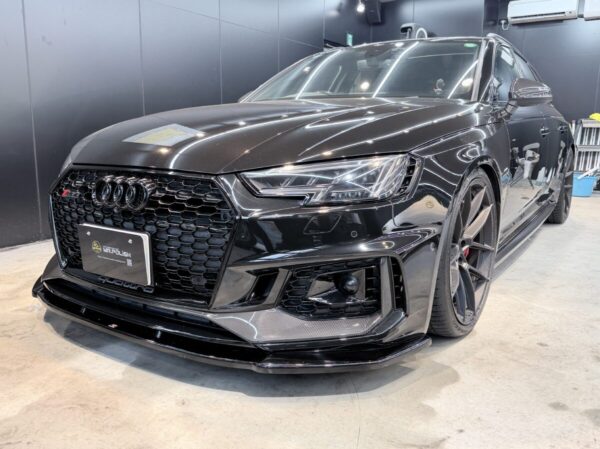 アウディ RS4 ヘッドライトリペア施工 | 重度クラック除去 ／ 神奈川県三浦市K様より