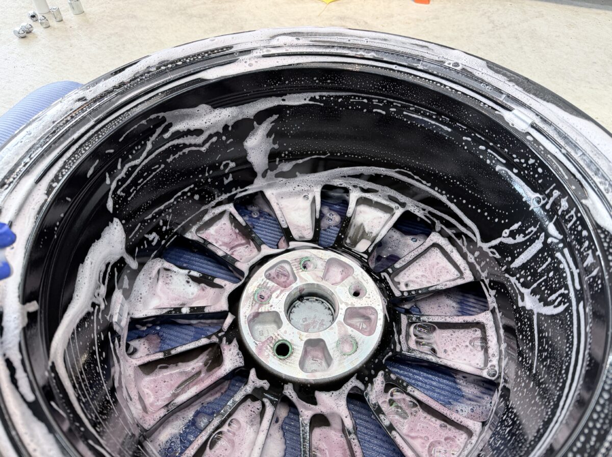 ホイール脱着両面コーティング