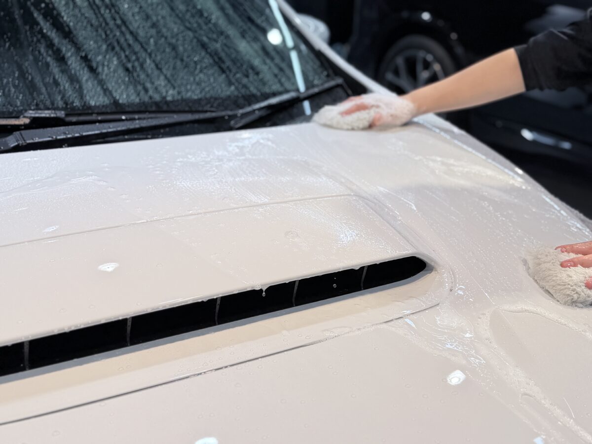 親水系ガラスコーティング施工