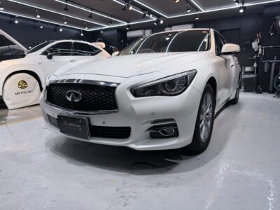 日産 スカイライン V36（経年車）｜ 洗車傷・鉄粉をリセット研磨でゼロに。セラミックコーティング二層施工 ／ 神奈川県横浜市港北区Y様