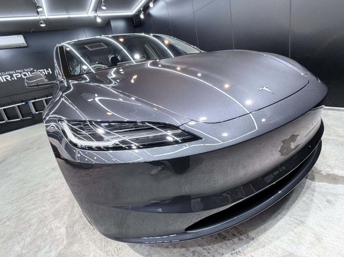 テスラ モデル3 ガラスコーティングの施工が完了！