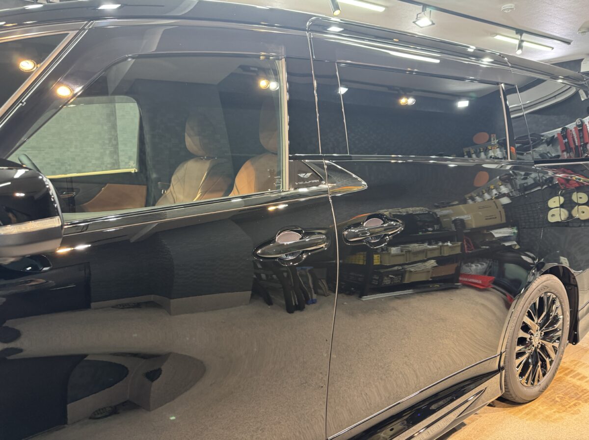 ヴェルファイア ガラスコーティングの施工完了