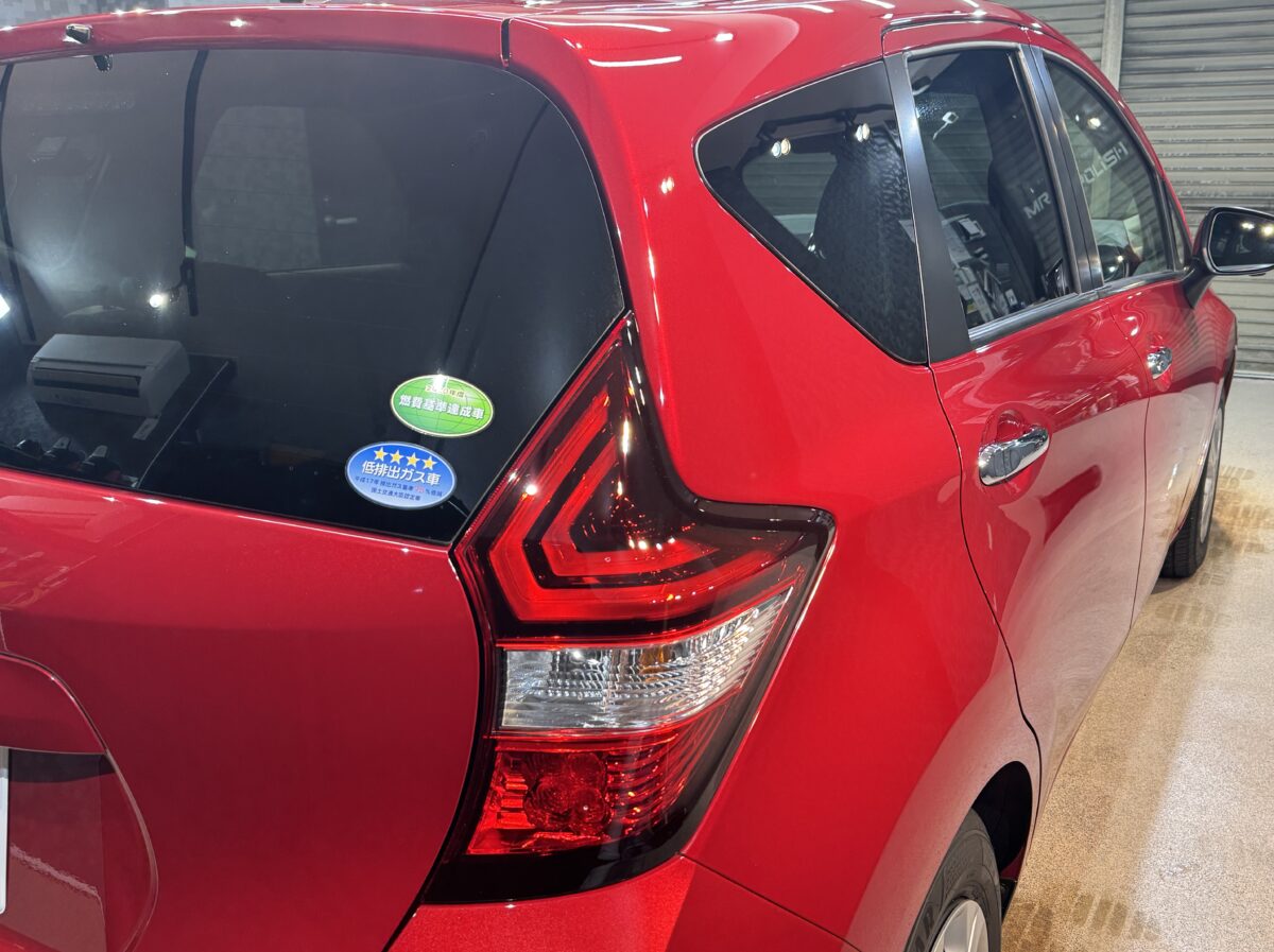 日産 ノートの施工後の仕上がり