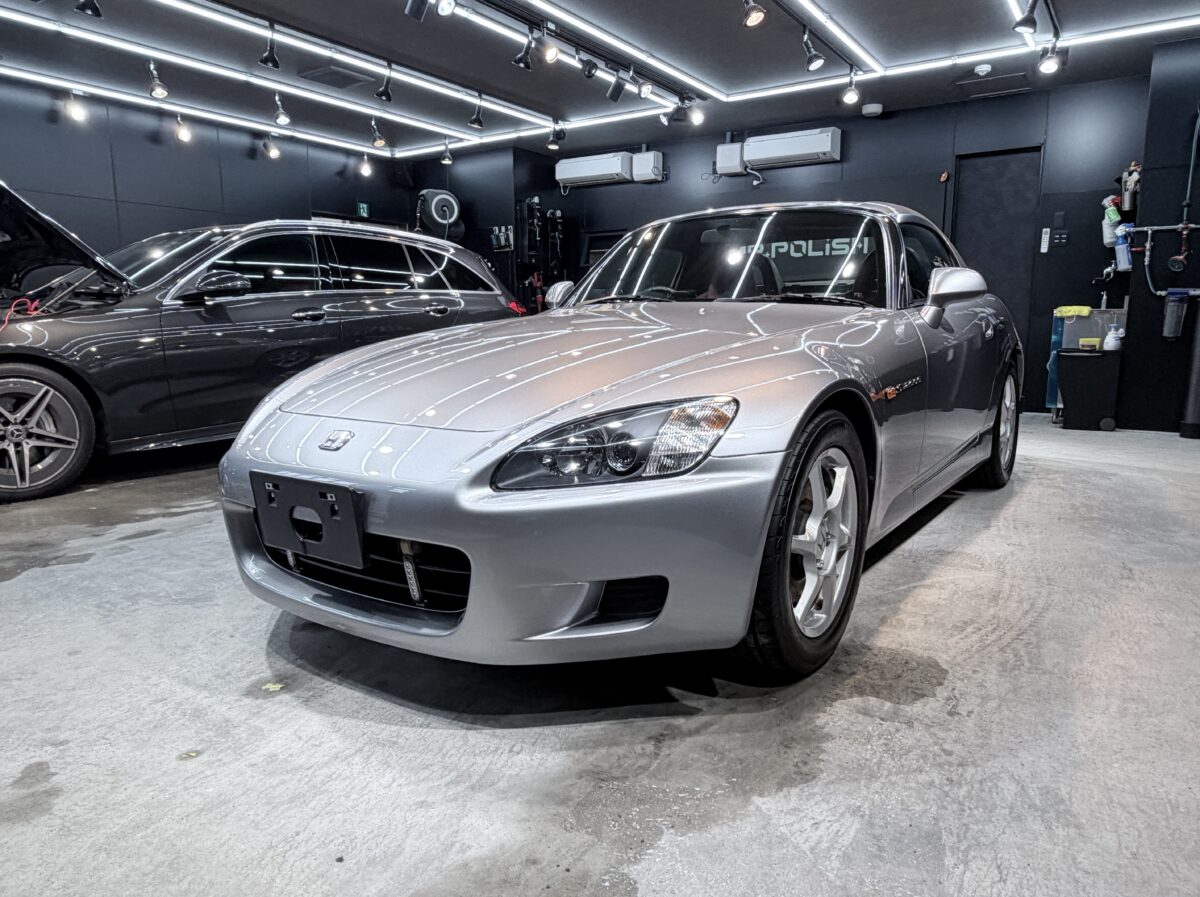 経年車 ホンダ S2000｜セラミックコーティング2層＋ホイールコーティング＋窓ガラス撥水加工の施工事例 ／ 神奈川県横浜市南区S様より