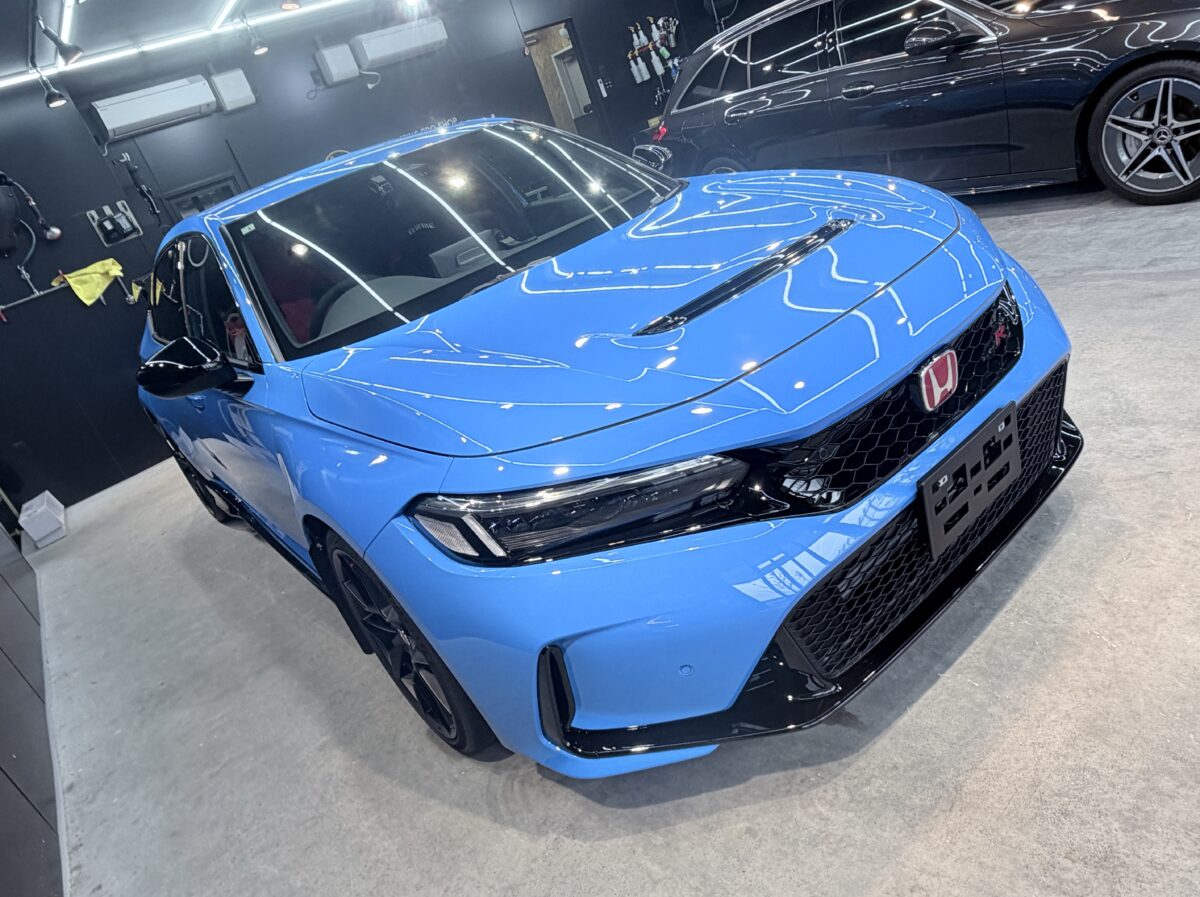 シビック typeRへガラスコーティングの施工完了