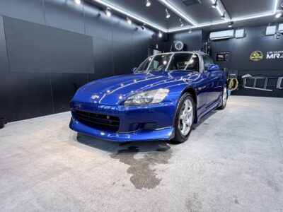 経年車 ホンダ S2000（全塗装車・ブルー）｜セラミックコーティング二層＋窓ガラス撥水加工全面 施工事例 ／ 神奈川県横浜市港北区N様より