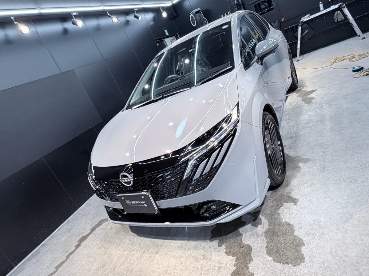 新車 ノートオーラへのガラスコーティング 施工完了