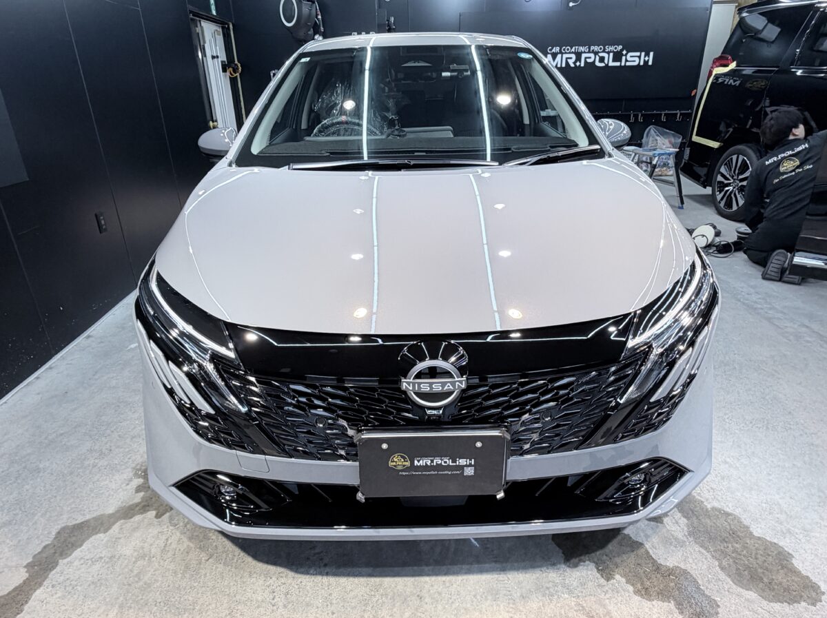 新車 ノートオーラへのガラスコーティング 施工完了