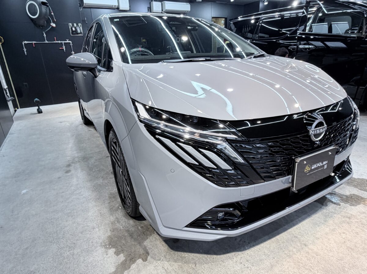 新車 ノートオーラへのガラスコーティング 施工完了
