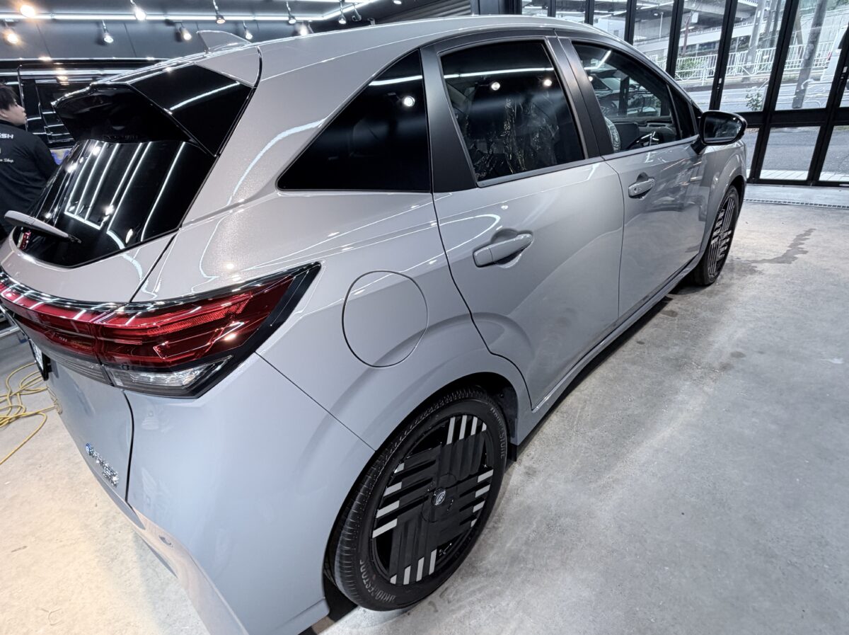 新車 ノートオーラへのガラスコーティング 施工完了