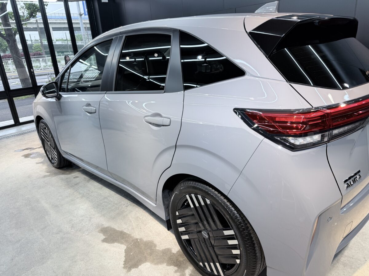新車 ノートオーラへのガラスコーティング 施工完了