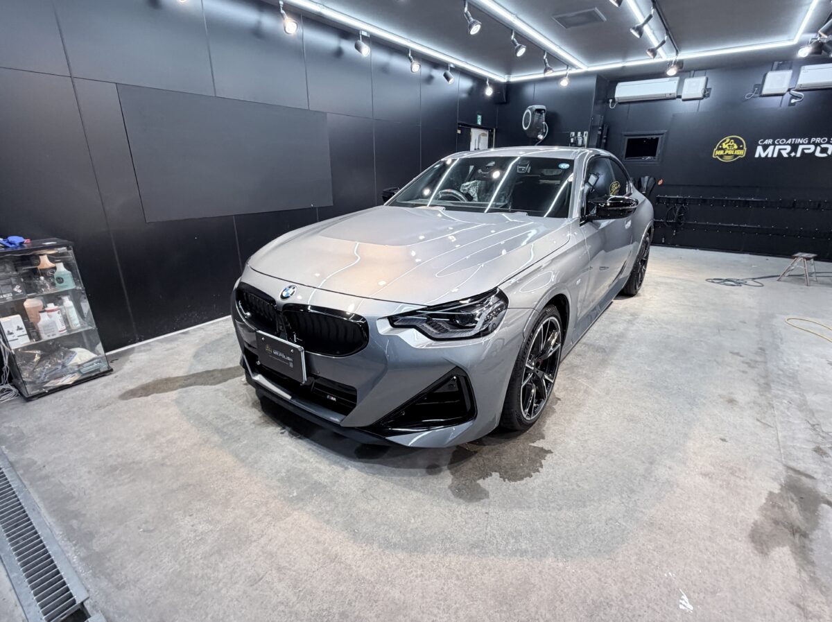 BMW M240へセラミックコーティング2層の施工完了