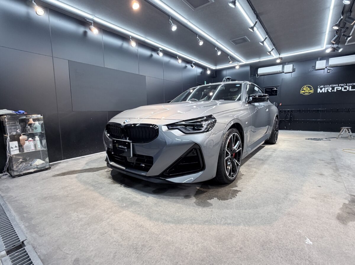 BMW M240へセラミックコーティング2層の施工完了