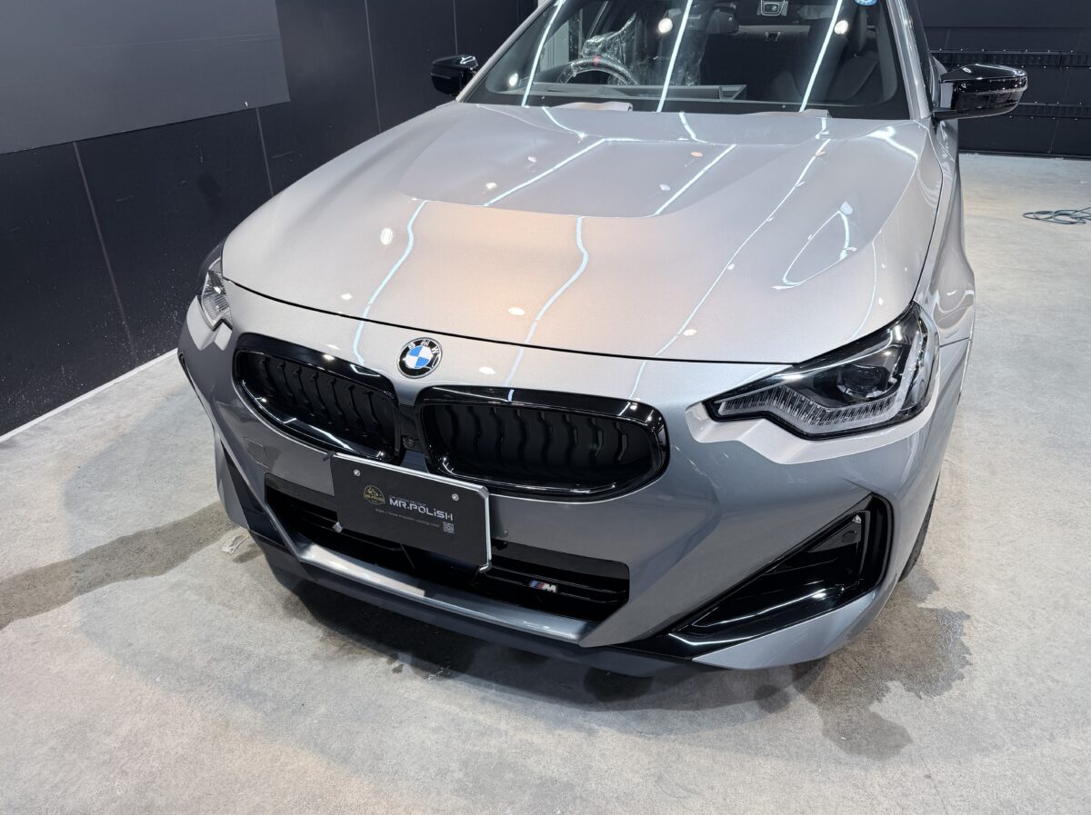 BMW M240へセラミックコーティング2層の施工完了