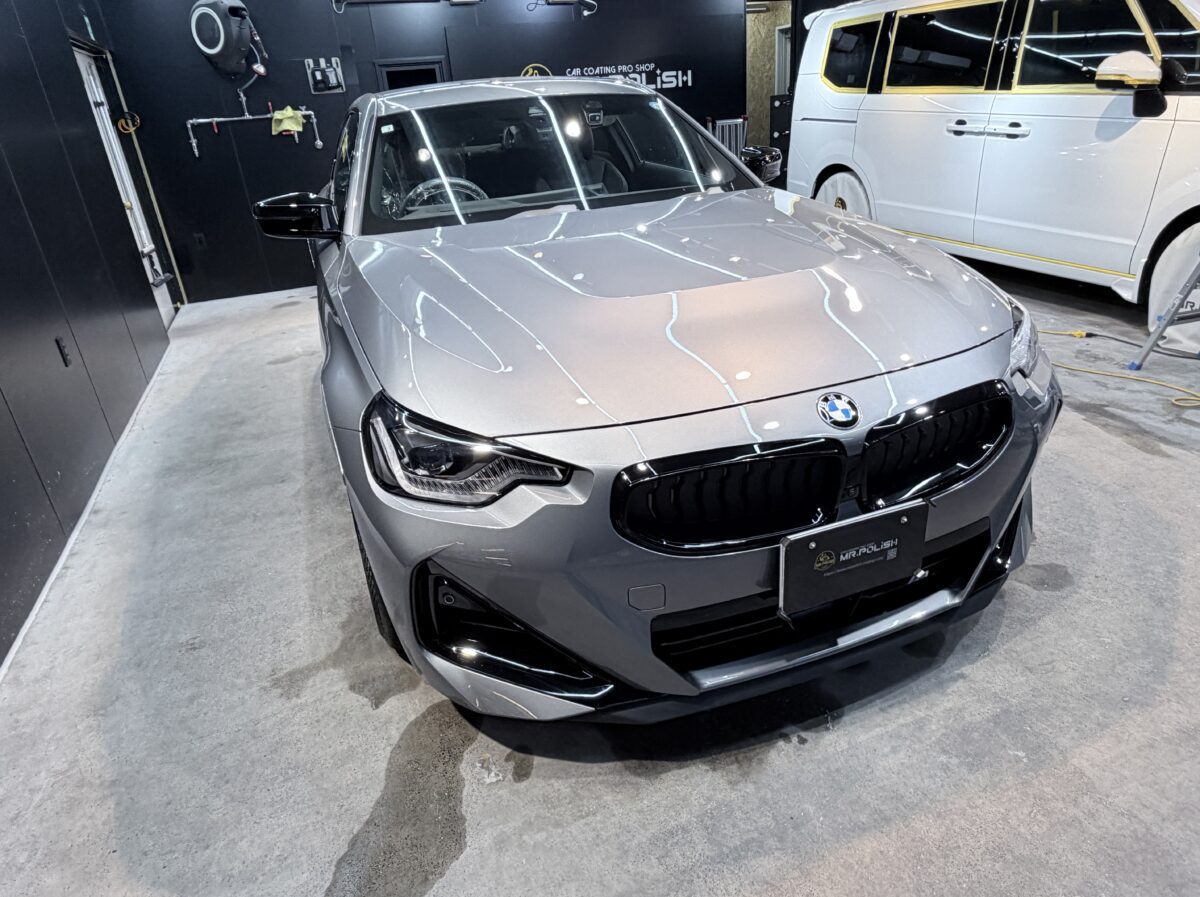 BMW M240へセラミックコーティング2層の施工完了