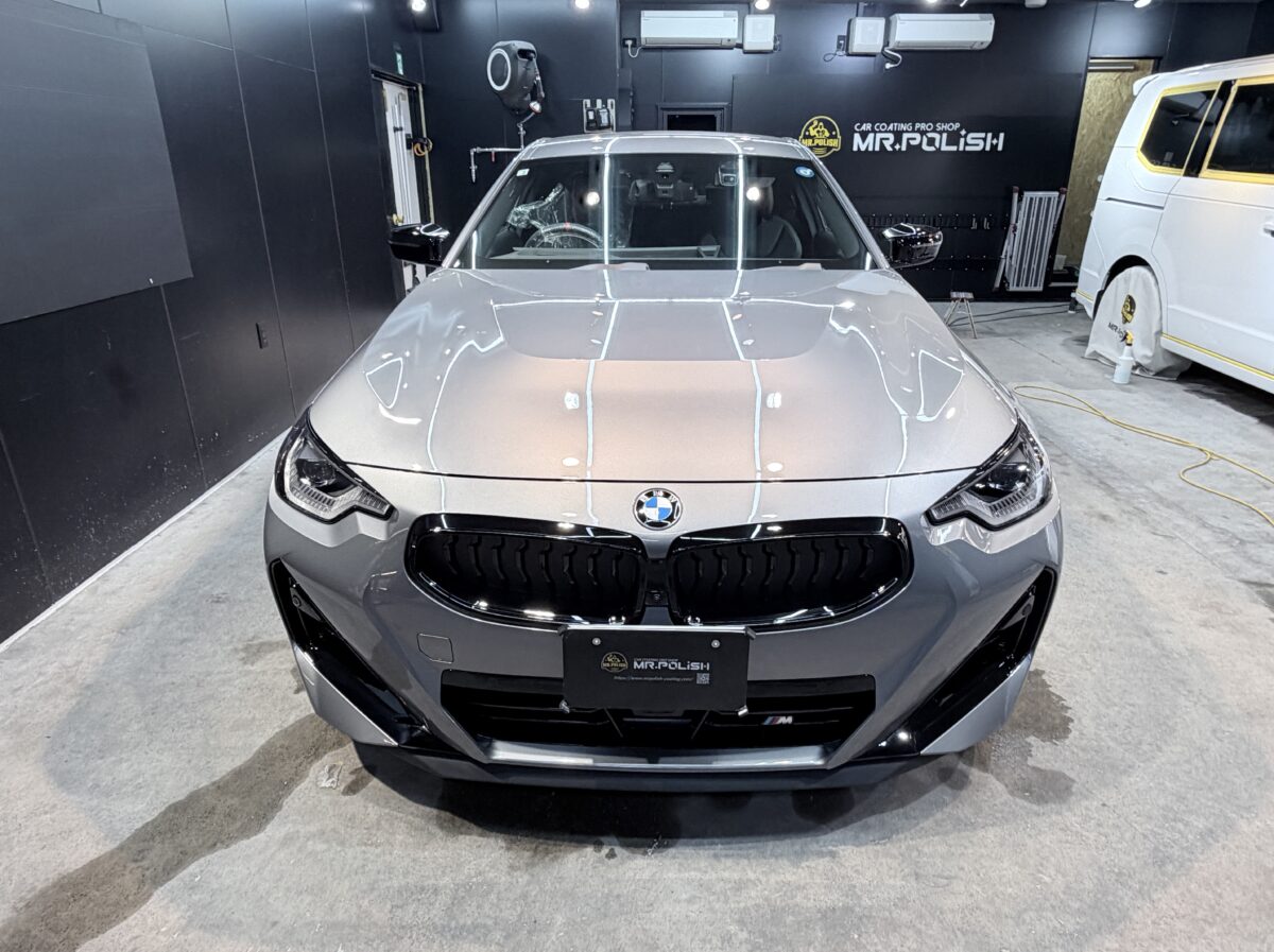 BMW M240へセラミックコーティング2層の施工完了