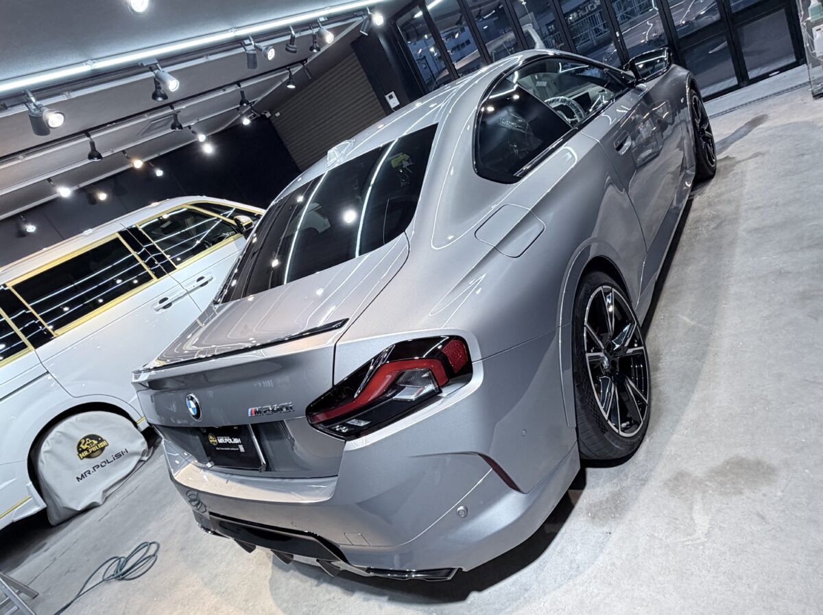 BMW M240へセラミックコーティング2層の施工完了