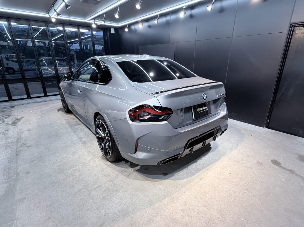 BMW M240へセラミックコーティング2層の施工完了